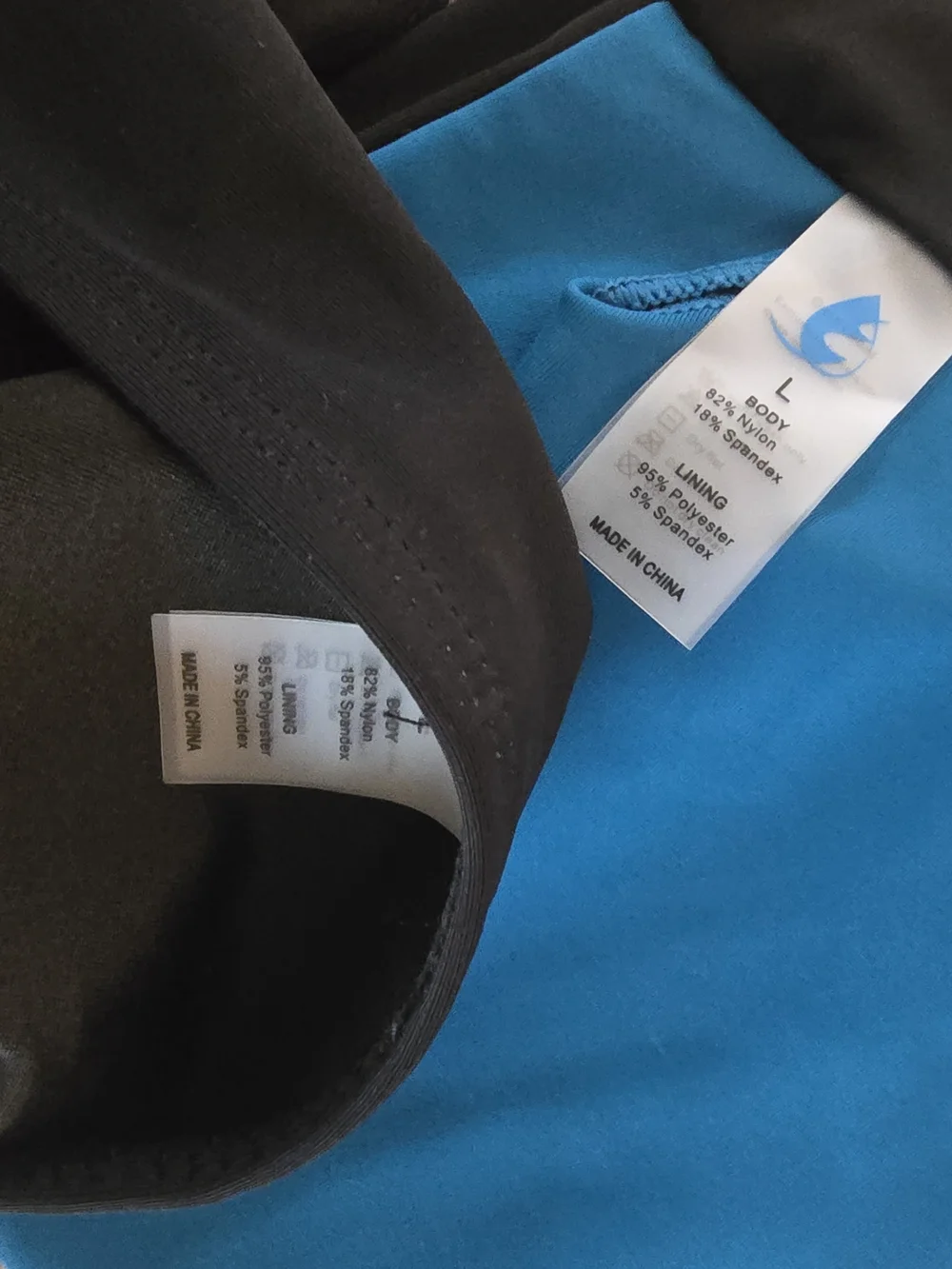 Teal White Black Colorblock Twist Bandeau Bikini - Women Swim. Size L. NWOT